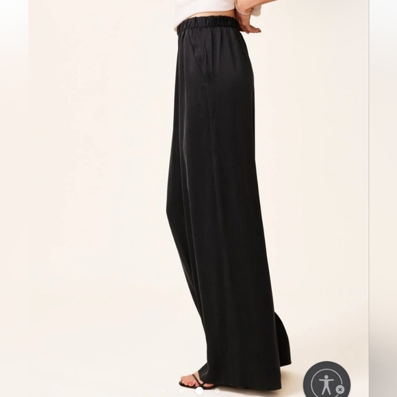 Lavender Brown Flowy Pants - Picture 2 of 14